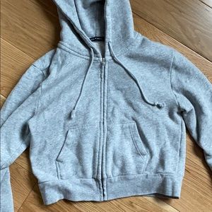 Cropped zip up hoodie